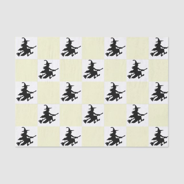 Papier Mousseline Black Witches Checkered (Recto)
