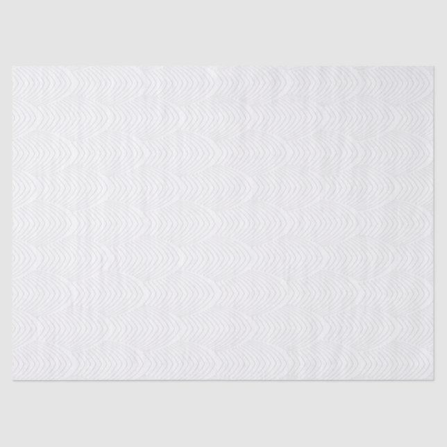 Papier Mousseline Blanc sur blanc Art déco Embossé Look Tissus Papie (Recto)
