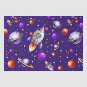 Papier Mousseline Blast Off Anniversaire Document de tissus