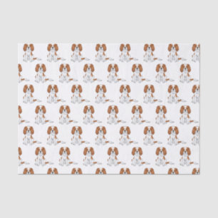 Papier Mousseline Blenheim Cavalier King Charles Spaniel Motif
