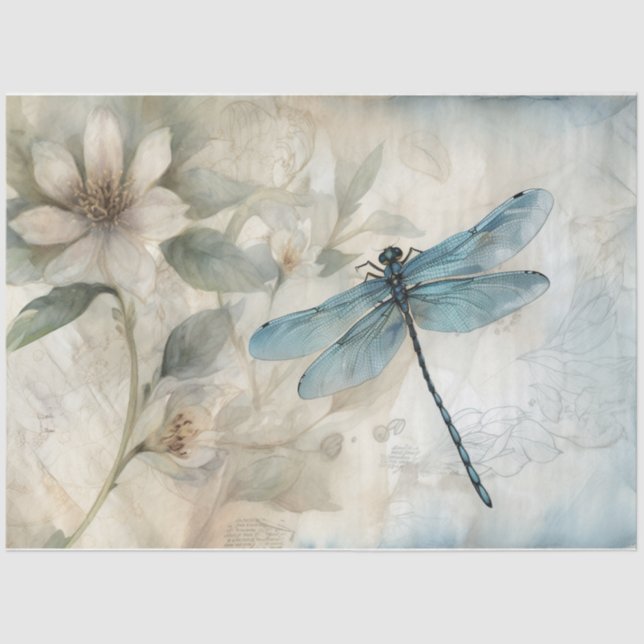 Papier Mousseline Bleu 10 (Recto)