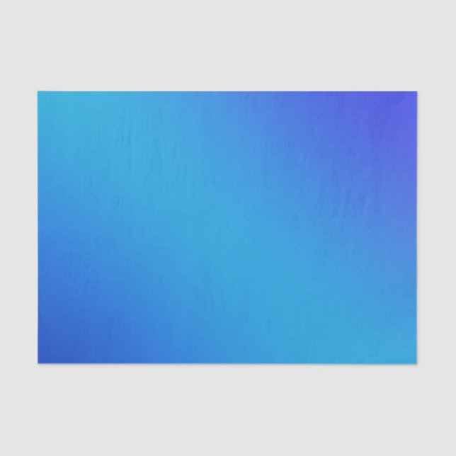 Papier Mousseline Bleu Aqua brillant Ombre Gradient (Recto)