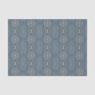 Papier Mousseline Bleu Beige Et Gris Motif Alternatif Design