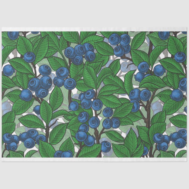 Papier Mousseline Bleu blanc (Recto)