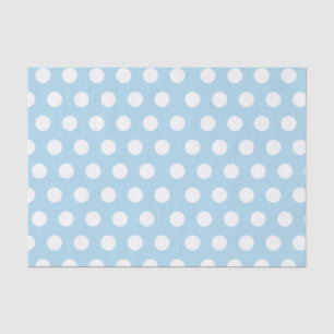 Papier Mousseline Bleu blanc et bébé Polka Dot Party