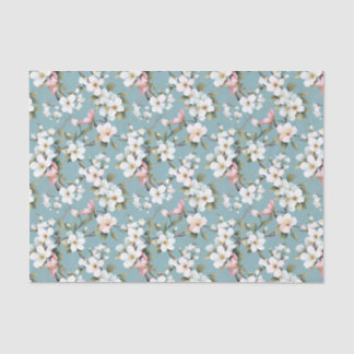 Papier Mousseline Bleu Botanique Dogwood de printemps