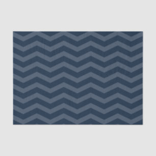Papier Mousseline Bleu Chevron