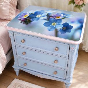 Papier Mousseline Bleu Ciel Vibrant Cottagecore Ne M'oubliez Pas
