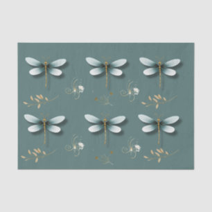 Papier Mousseline Bleu d'ardoise avec blé
