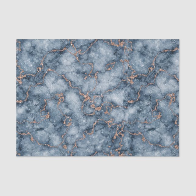 Papier Mousseline Bleu de marine avec Parties scintillant Rose en ma (Recto)