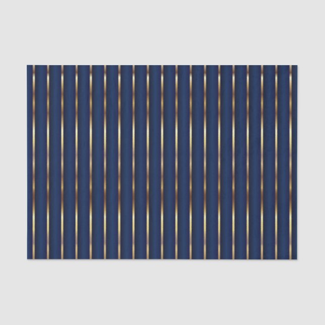 Papier Mousseline Bleu et or de la marine (Recto)
