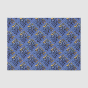 Papier Mousseline Bleu moderne de Jésus Mary Joseph de nativité de