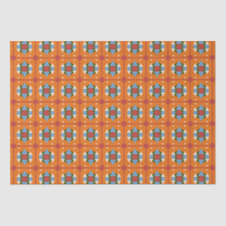 Papier Mousseline Bleu orange contemporain