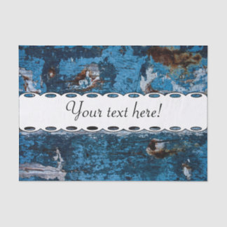 Papier Mousseline Bleu peint en bois