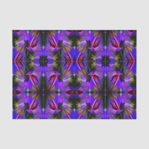 Papier Mousseline Bleu Pinceau Violet Flûte Découpage Abstrait
