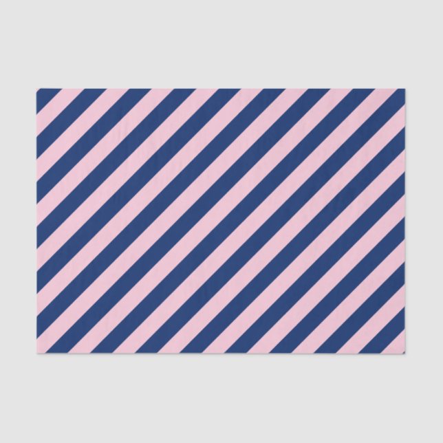 Papier Mousseline Bleu royal et roses (Recto)