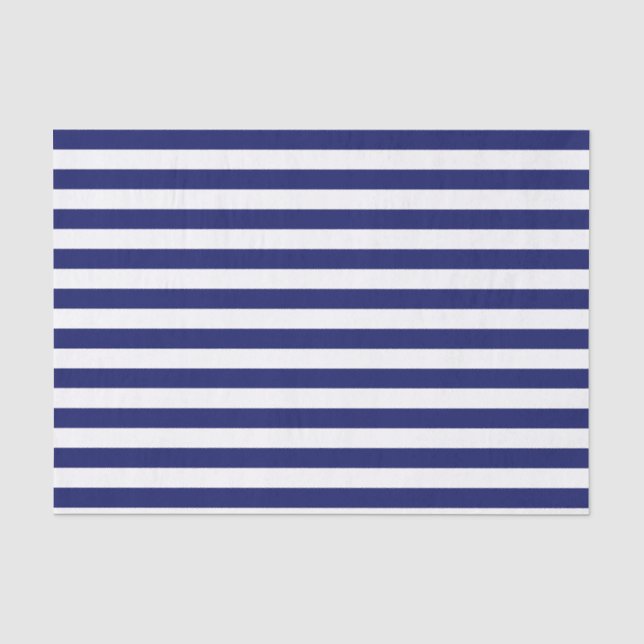 Papier Mousseline Bleu Sailor Stripe (grande échelle) (Recto)