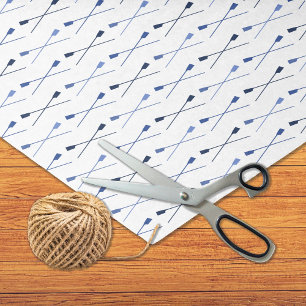 Papier Mousseline Bleu sanglier croisé sports motifs