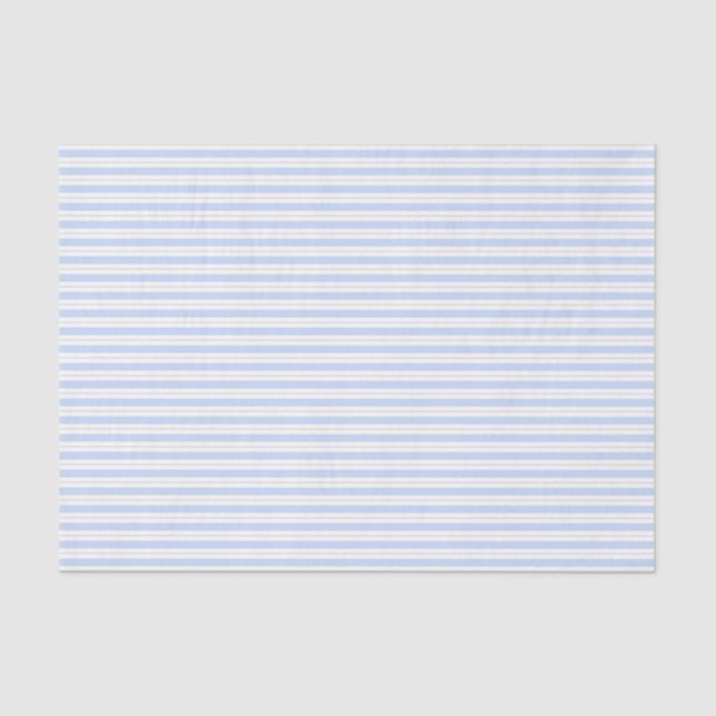 Papier Mousseline Bleu tendre et gris rayé (Recto)