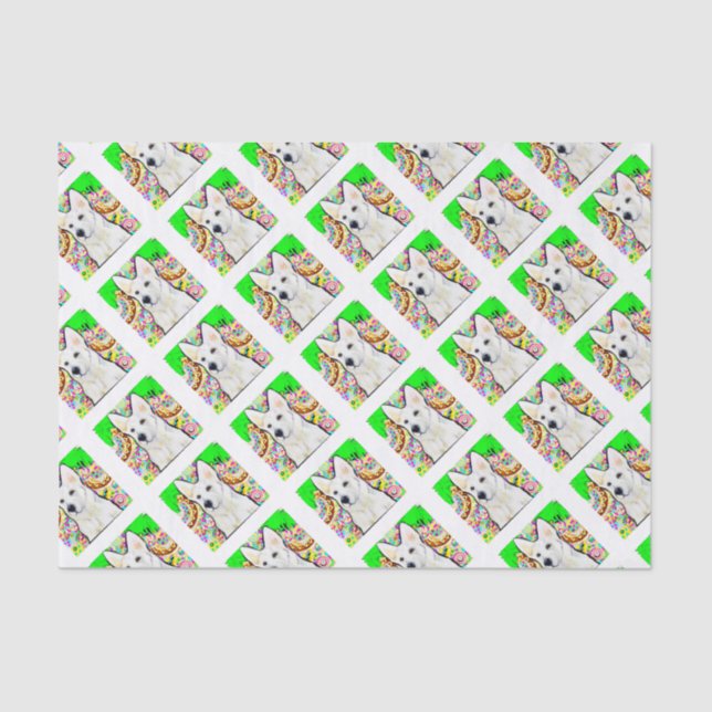 Papier Mousseline Bling berger allemand blanc (Recto)