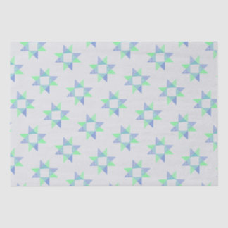 Papier Mousseline Bloc de bois Quilt Star Ribbon