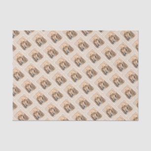 Papier Mousseline Bloodhound Peinture - Joli chien d'origine art