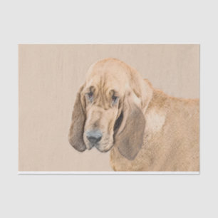 Papier Mousseline Bloodhound Peinture - Joli chien d'origine art