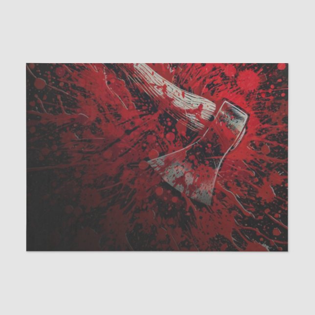 Papier Mousseline Bloody Ax Horreur Horreur Halloween Party (Recto)