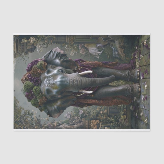 Papier Mousseline Blossom éléphant (Recto)