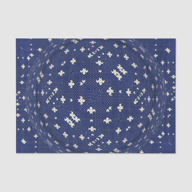 Papier Mousseline Blue Bandana Nordic Swedish (Recto)