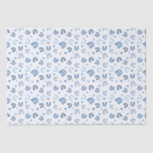 Papier Mousseline Blue Boho Rainbow Thème Cadeau Tissu Papier