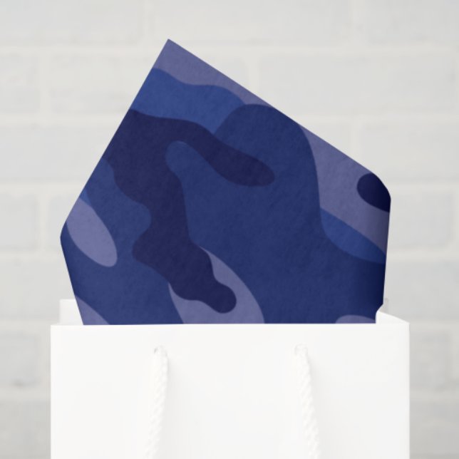 Papier Mousseline Blue Camo Adventure Sports Fun (Sac cadeau)