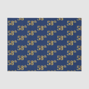 Papier Mousseline Blue, Faux Gold 58e (Cinquante-huitième)