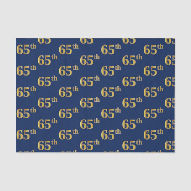 Papier Mousseline Blue, Faux Gold 65e (Soixante-cinquième) (Recto)
