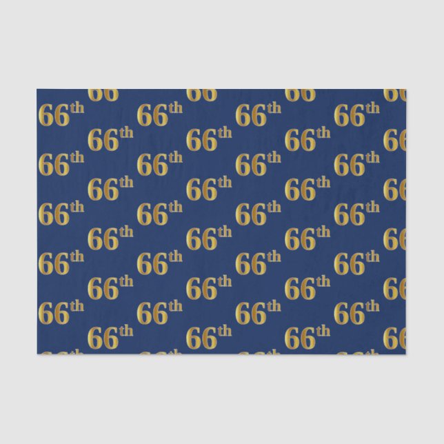 Papier Mousseline Blue, Faux Gold 66e (Soixante-sixième) (Recto)