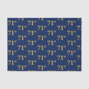 Papier Mousseline Blue, Faux Gold 71e (Soixante-et-onze)