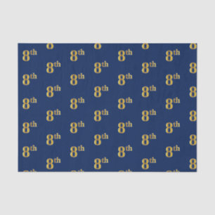 Papier Mousseline Blue, Faux Gold 8th (Huitième) Event Tissue Paper