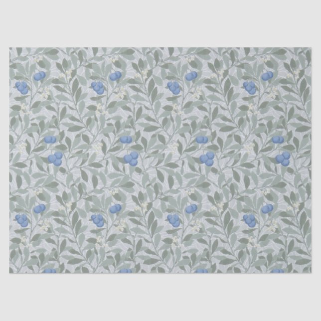 Papier Mousseline Blue Fruit, William Morris (Recto)
