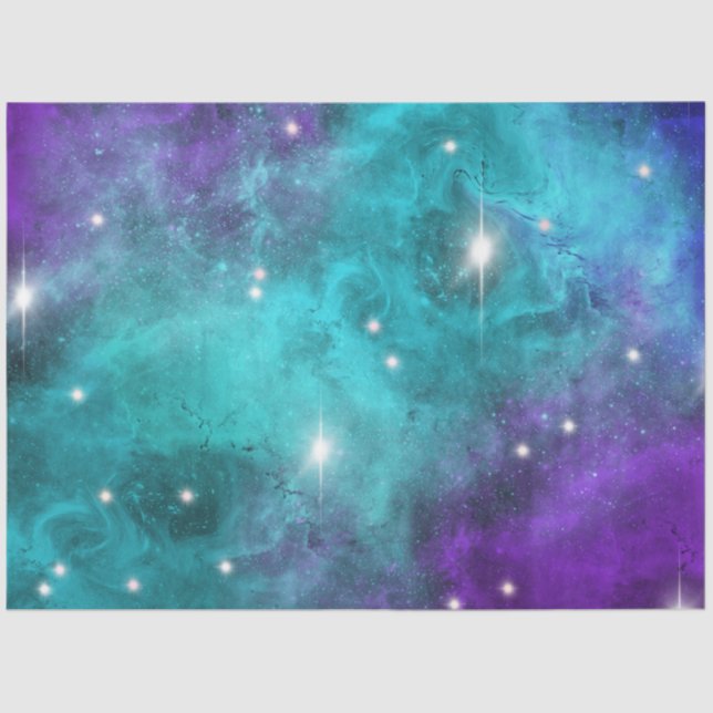Papier Mousseline Blue Galaxy Series Design 3 Tissu Papier (Recto)