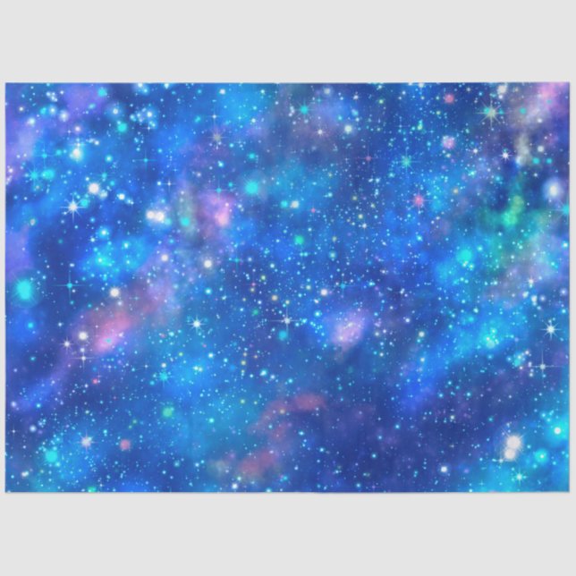 Papier Mousseline Blue Galaxy Series Design 9 (Recto)