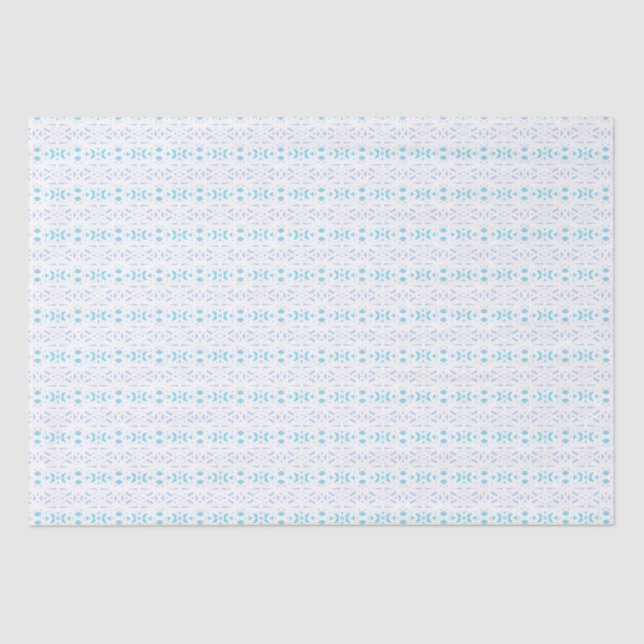 Papier Mousseline Blue Grey Blanc Pastel Déco Motif Baby Boy Cadeau (Recto)