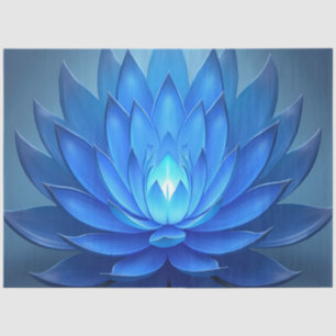 Papier Mousseline Blue Lotus Flower Art spirituel