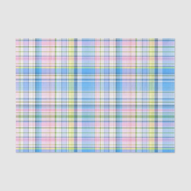 Papier Mousseline Blue Pink Yellow (Recto)