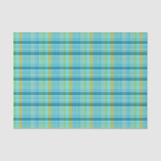 Papier Mousseline Blue Plaid par Shirley Taylor (Recto)