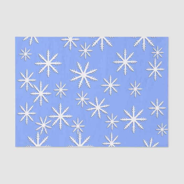 Papier Mousseline Blue Skies Snowflakes (Recto)