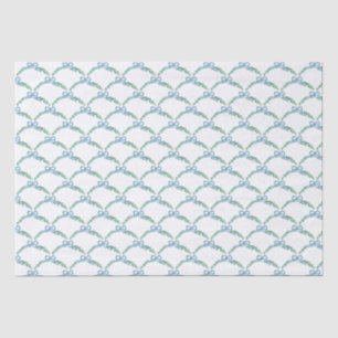 Papier Mousseline Blue Winter Coquette Coastale Bow Garland