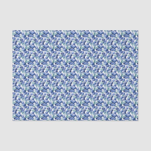 Papier Mousseline Blueberges d'aquarelle (Recto)