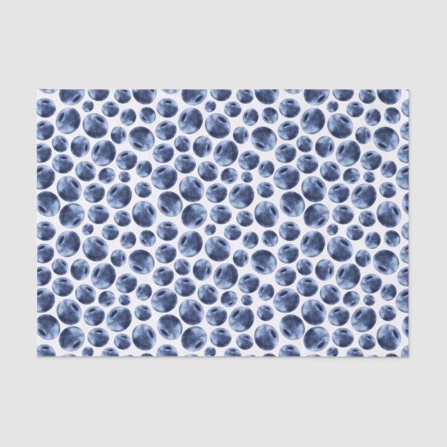Papier Mousseline Blueberries Imprimer Motif de fruits (Recto)