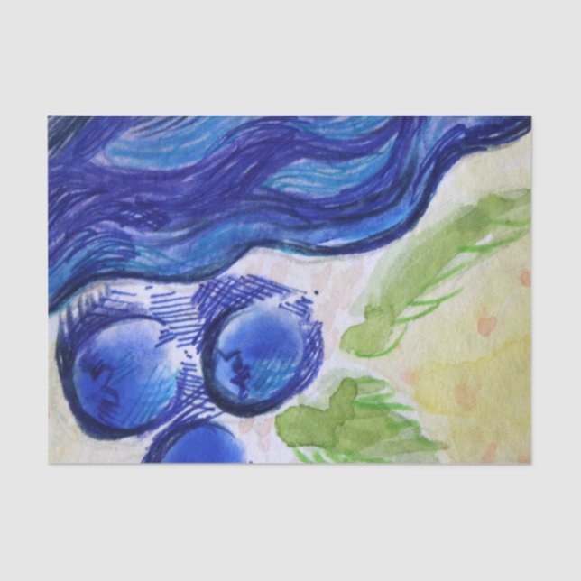 Papier Mousseline Blueberry Dream (Recto)