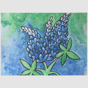 Papier Mousseline Bluebonnets du Texas